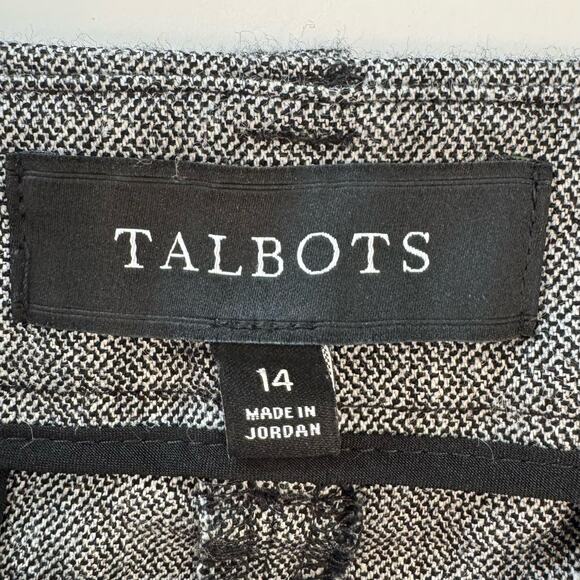 Talbots Linen-Blend Ankle Pants Salt and Pepper Black/White | Size 14 - Picture 7 of 8
